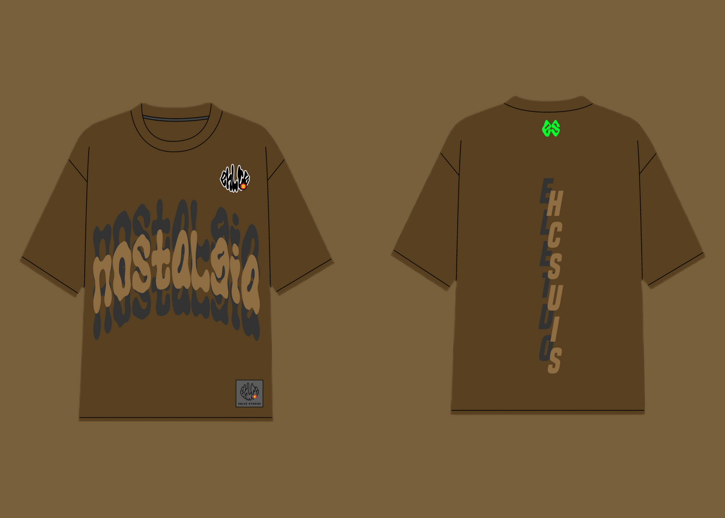 Triple Nostalgia Tee - Brown/Black