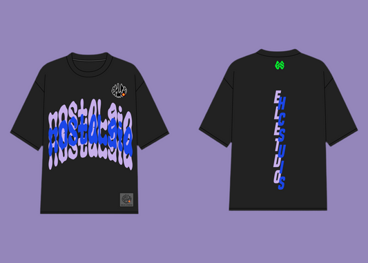 Triple Nostalgia Tee - Black/Purple